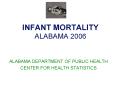 INFANT MORTALITY ALABAMA 2006 PowerPoint PPT Presentation