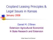 Cropland Leasing Principles