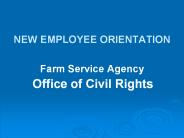 NEW EMPLOYEE ORIENTATION