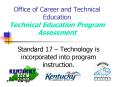 Office of Career and Technical Education Technical Education Program Assessment PowerPoint PPT Presentation