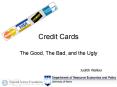 Credit Cards PowerPoint PPT Presentation