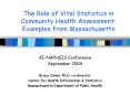 The Role of Vital Statistics in Community Health Assessment: Examples from Massachusetts PowerPoint PPT Presentation