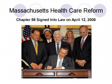 Massachusetts Health Care Reform