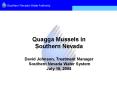 Quagga Mussels in Southern Nevada David Johnson, Treatment Manager  Southern Nevada Water System July 15, 2008 PowerPoint PPT Presentation