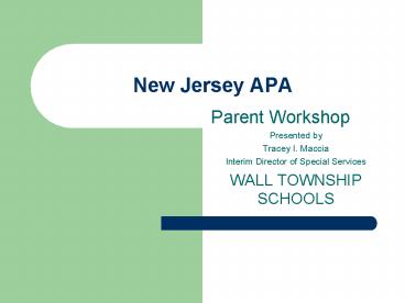 New Jersey APA