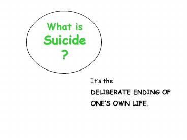 What is Suicide