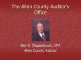 The Allen County Auditor PowerPoint PPT Presentation