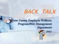 BACK TALK PowerPoint PPT Presentation