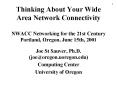 Thinking About Your Wide Area Network Connectivity NWACC Networking for the 21st Century Portland, Oregon, June 15th, 2001 PowerPoint PPT Presentation