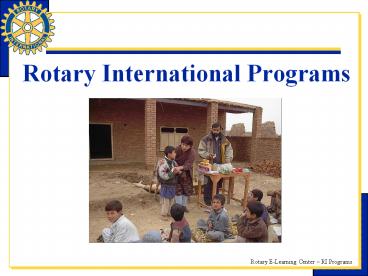 Rotary International Programs