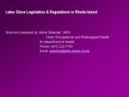 Latex Glove Legislation