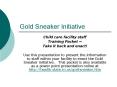 Gold Sneaker Initiative PowerPoint PPT Presentation