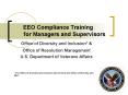 EEO Compliance Training for Managers and Supervisors PowerPoint PPT Presentation