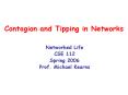 Contagion and Tipping in Networks PowerPoint PPT Presentation