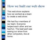 How we built our web show