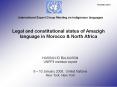 Legal and constitutional status of Amazigh language in Morocco PowerPoint PPT Presentation