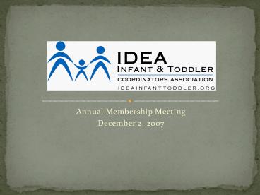 Annual Membership Meeting