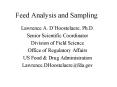 Feed Analysis and Sampling PowerPoint PPT Presentation