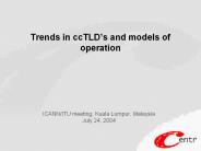 Trends in ccTLD