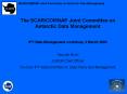 The SCAR/COMNAP Joint Committee on Antarctic Data Management PowerPoint PPT Presentation
