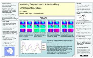 Monitoring Temperatures in Antarctica Using