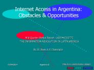 Internet Access in Argentina: Obstacles