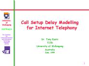 Call Setup Delay Modelling for Internet Telephony