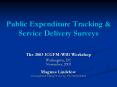 Public Expenditure Tracking PowerPoint PPT Presentation