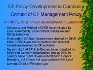 1 History of CF Policy development in Cambodia