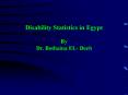 Disability Statistics in Egypt PowerPoint PPT Presentation