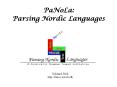PaNoLa: Parsing Nordic Languages PowerPoint PPT Presentation