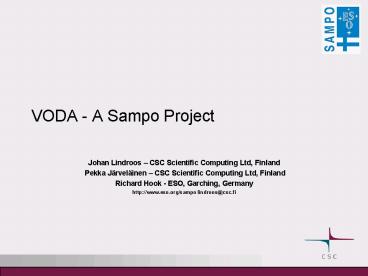 VODA - A Sampo Project