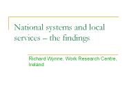 National systems and local services 