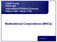 Multinational Corporations (MNCs) PowerPoint PPT Presentation
