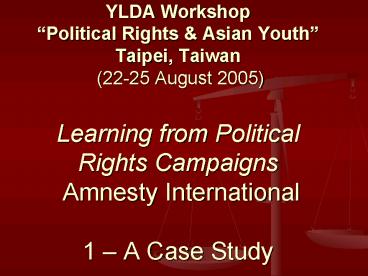 YLDA Workshop Political Rights