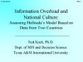 Information Overload and National Culture: Assessing Hofstede PowerPoint PPT Presentation