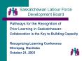 Saskatchewan Labour Force Development Board PowerPoint PPT Presentation