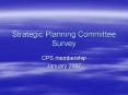 Strategic Planning Committee Survey PowerPoint PPT Presentation