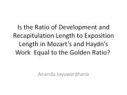 Is the Ratio of Development and Recapitulation Length to Exposition Length in Mozart