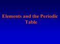 Elements and the Periodic Table PowerPoint PPT Presentation