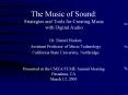 The Music of Sound: Strategies and Tools for Creating Music with Digital Audio PowerPoint PPT Presentation
