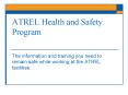 ATREL Health and Safety Program PowerPoint PPT Presentation