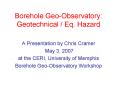 Borehole GeoObservatory: Geotechnical Eq' Hazard PowerPoint PPT Presentation