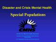 Disaster and Crisis Mental Health PowerPoint PPT Presentation