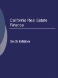 California Real Estate Finance