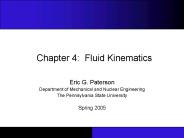 Chapter 4: Fluid Kinematics