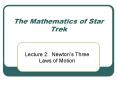 The Mathematics of Star Trek PowerPoint PPT Presentation