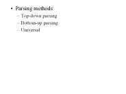Parsing methods: