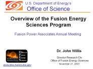 Fusion Power Associates Annual Meeting