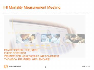 IHI Mortality Measurement Meeting